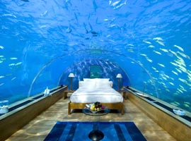 استراحت در کنار ماهی ها : بهترین هتل های زیر آب
